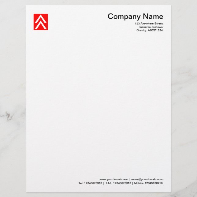 Double Arrow - Red Letterhead (Front)