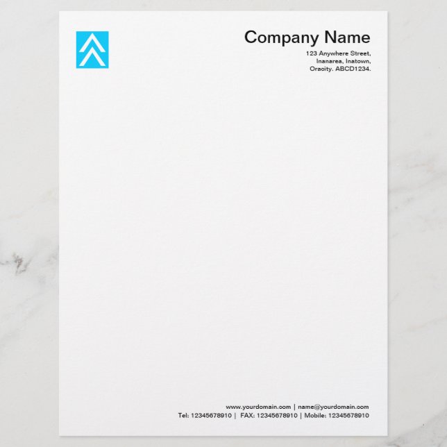 Double Arrow - Sky Blue Letterhead (Front)