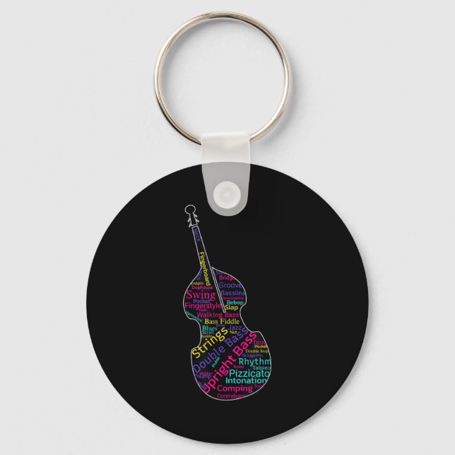 Double B Upright B Jazz Bist Musician Gift  Keychain (Front)