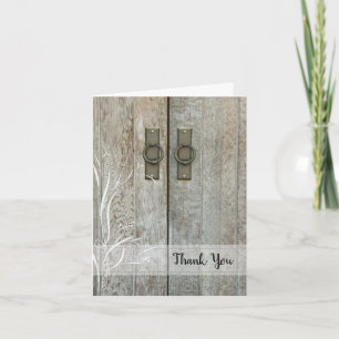 Double Barn Doors Country Bridesmaid Thank You Card