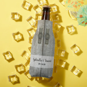 Double Barn Doors Country Wedding Favours Bottle Cooler