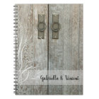 Double Barn Doors Country Wedding Spiral Notebook