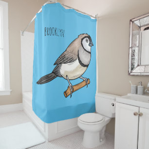 Double-barred finch bird cartoon illustration