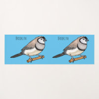 Double-barred finch bird cartoon illustration