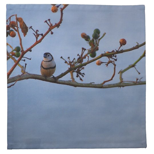 Double-barred finch napkin
