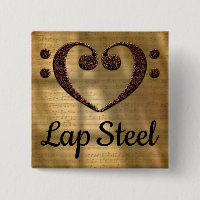 Double Bass Clef Heart Lap Steel