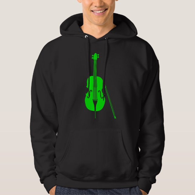 Double Bass - Green Hoodie (Front)