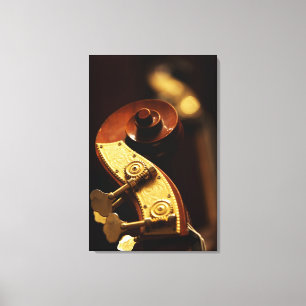Double bass headstock 2 canvas print
