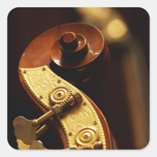 Double bass headstock 2 square sticker