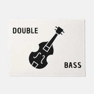 Double Bass in Black Doormat