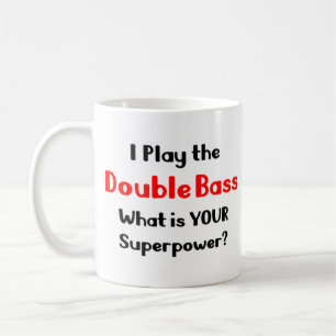 double bass player coffee mug