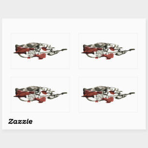 Double bass player sticker
