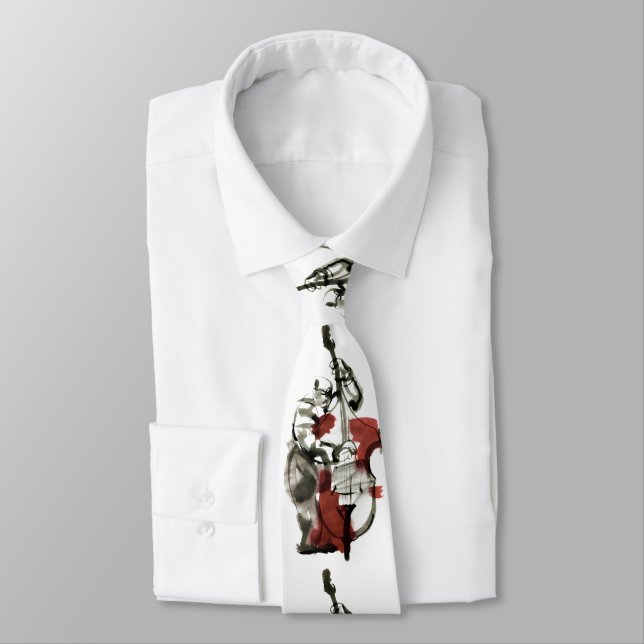 Double bass player tie (Tied)