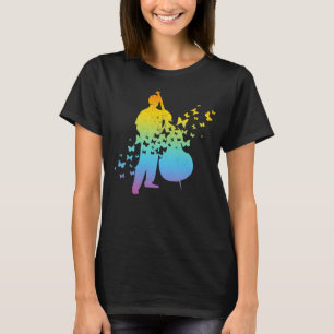 Double Bass Player With Butterflies  Double Bass T-Shirt
