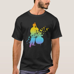 Double Bass Player With Butterflies  Double Bass T-Shirt
