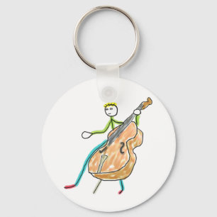 Double Bass Stickman Keychain