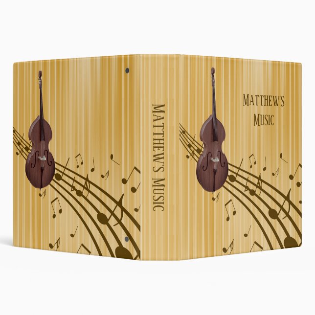 Double Bass String Instrument Music Binder (Background)