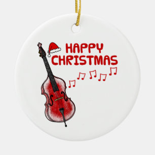 Double Basse Baid Musicien Ornement de Noël