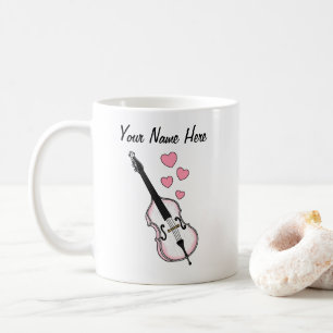 Double Basse Personnalisé Mariage Mug Baid Musicie