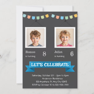 Double Birthday Party Invitation