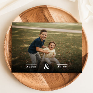 Double Birthday Two Kids Photo Party Celebration Invitation
