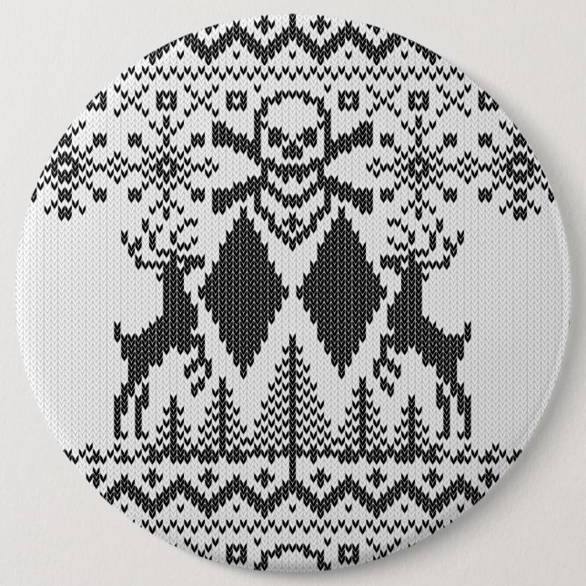 Double Black Diamonds Crossbones Extreme Ugly 6 Inch Round Button (Front)