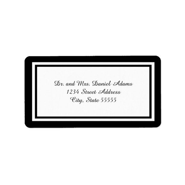 Double Black Trim - Address Label (Front)