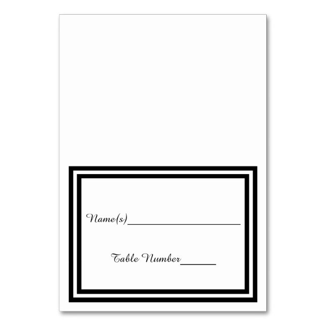 Double Black Trim - Escort Card (Front)