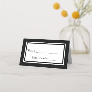 Double Black Trim - Escort Card
