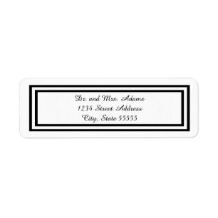 Double Black Trim - Return Address Label