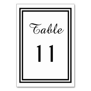 Double Black Trim - Table Number