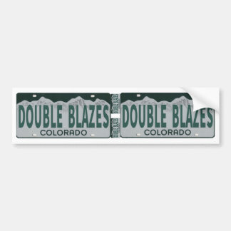 Double Blazes Colorado Cut-N-Stick Bumper Sticker