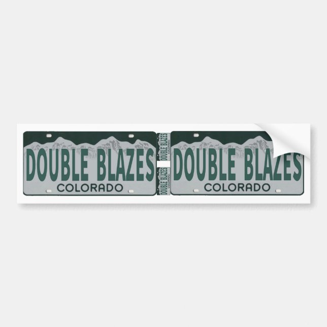 Double Blazes Colorado Cut-N-Stick Bumper Sticker (Front)