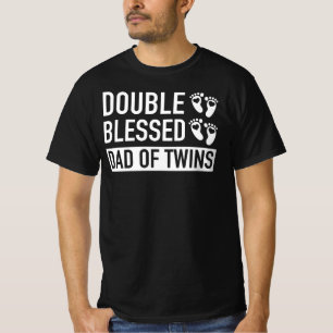Double Blessed Dad Of Twins - New Father Gift T-Shirt