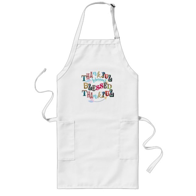 Double Blessed, Double Thankful Long Apron (Front)