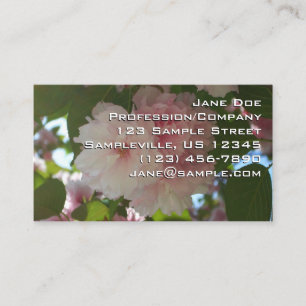 Double Blossoming Cherry Tree I Spring Floral Business Card