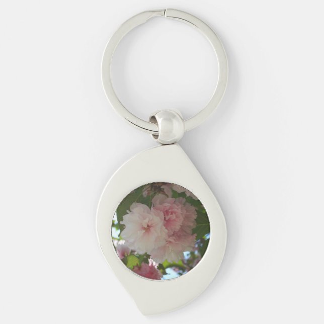 Double Blossoming Cherry Tree I Spring Floral Keychain (Front)