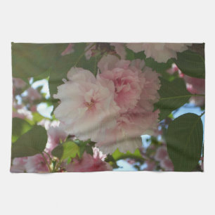 Double Blossoming Cherry Tree I Spring Floral Kitchen Towel