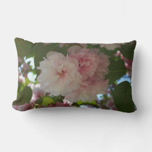 Double Blossoming Cherry Tree I Spring Floral Lumbar Pillow