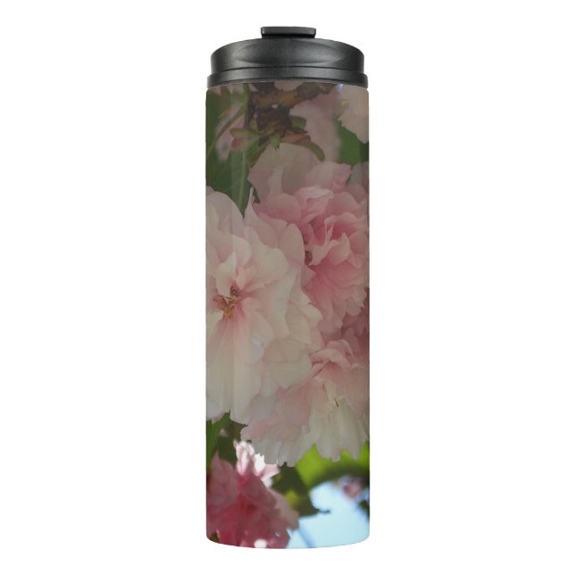 Double Blossoming Cherry Tree I Spring Floral Thermal Tumbler (Front)