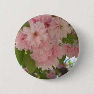 Double Blossoming Cherry Tree II Spring Floral 2 Inch Round Button
