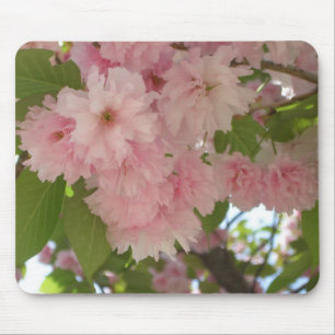 Double Blossoming Cherry Tree II Spring Floral Mouse Pad