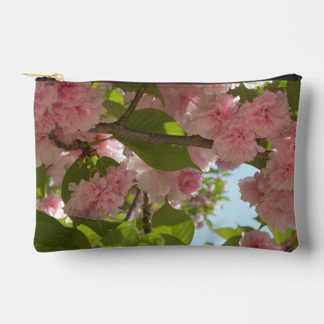 Double Blossoming Cherry Tree III Spring Floral Accessory Pouch (Front)