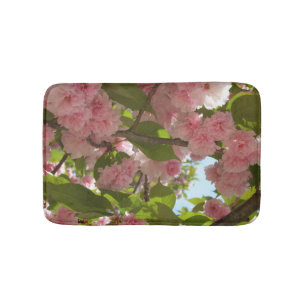 Double Blossoming Cherry Tree III Spring Floral Bath Mat