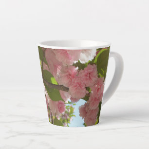 Double Blossoming Cherry Tree III Spring Floral Latte Mug