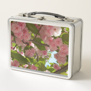 Double Blossoming Cherry Tree III Spring Floral Metal Lunch Box