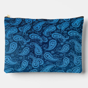“Double Blue Paisley ” Cosmetic Accessory Pouch