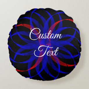Double Blueberry Accent Round Pillow