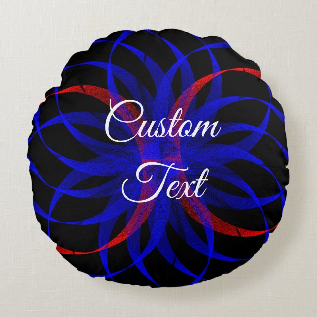 Double Blueberry Accent Round Pillow (Front)