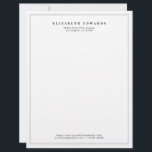 Double Border Simple Elegant Minimalist Letterhead<br><div class="desc">Double Border Simple Elegant Minimalist Letterhead</div>
